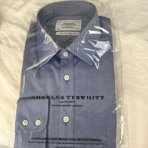 Charles Tyrwhitt New inBag Mid Blue Non Iron Classic Fit